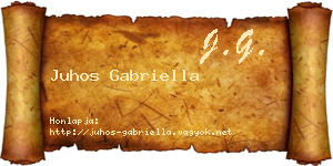 Juhos Gabriella névjegykártya